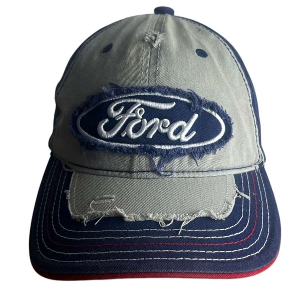 FORD Distressed Cap in Blue and Gray